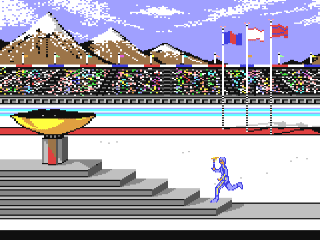 Winter Games title screen for Commodore 64